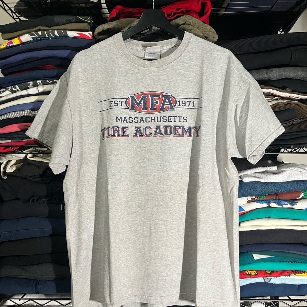 Port and Company Gray Massachusetts Fire Academy Tee